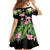 The Bahamas Flamingo Family Matching Long Sleeve Bodycon Dress and Hawaiian Shirt Bahamian Tropical Flowers - Wonder Print Shop