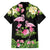 The Bahamas Flamingo Family Matching Long Sleeve Bodycon Dress and Hawaiian Shirt Bahamian Tropical Flowers - Wonder Print Shop