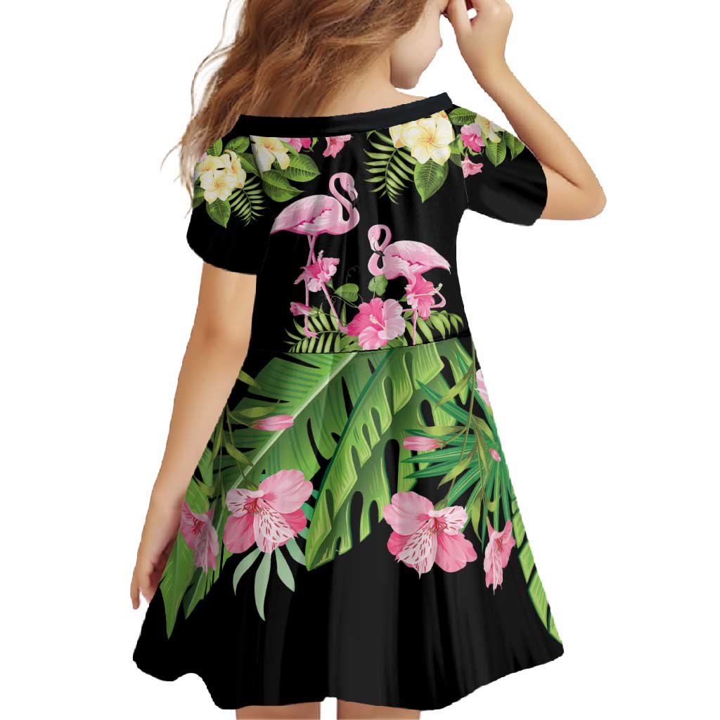 The Bahamas Flamingo Family Matching Mermaid Dress and Hawaiian Shirt Bahamian Tropical Flowers - Wonder Print Shop