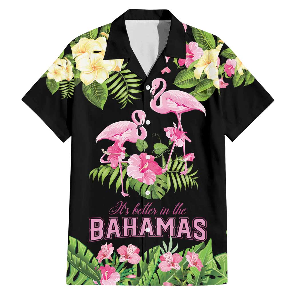 The Bahamas Flamingo Family Matching Mermaid Dress and Hawaiian Shirt Bahamian Tropical Flowers - Wonder Print Shop