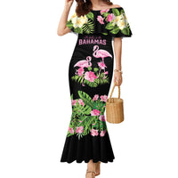 The Bahamas Flamingo Family Matching Mermaid Dress and Hawaiian Shirt Bahamian Tropical Flowers - Wonder Print Shop