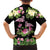 The Bahamas Flamingo Family Matching Short Sleeve Bodycon Dress and Hawaiian Shirt Bahamian Tropical Flowers - Wonder Print Shop