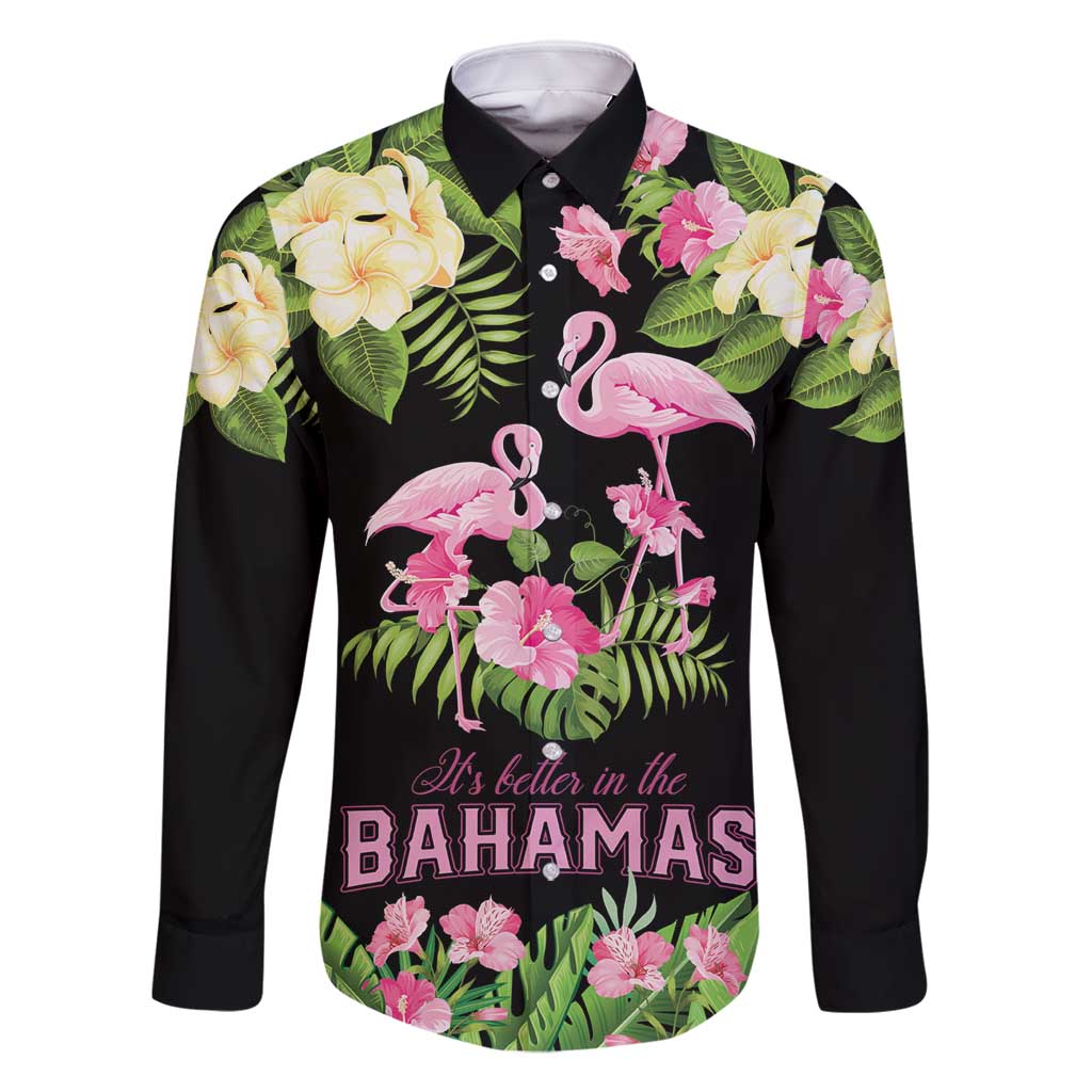 The Bahamas Flamingo Family Matching Summer Maxi Dress and Hawaiian Shirt Bahamian Tropical Flowers - Wonder Print Shop