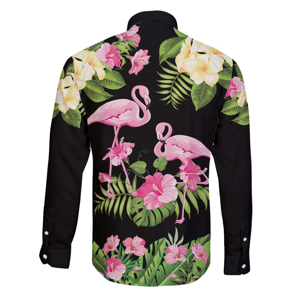 The Bahamas Flamingo Family Matching Summer Maxi Dress and Hawaiian Shirt Bahamian Tropical Flowers - Wonder Print Shop