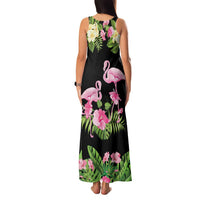 The Bahamas Flamingo Family Matching Tank Maxi Dress and Hawaiian Shirt Bahamian Tropical Flowers - Wonder Print Shop