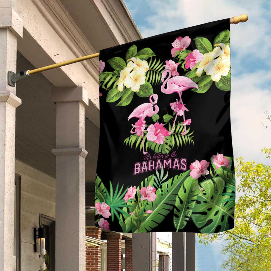 The Bahamas Flamingo Garden Flag Bahamian Tropical Flowers - Wonder Print Shop