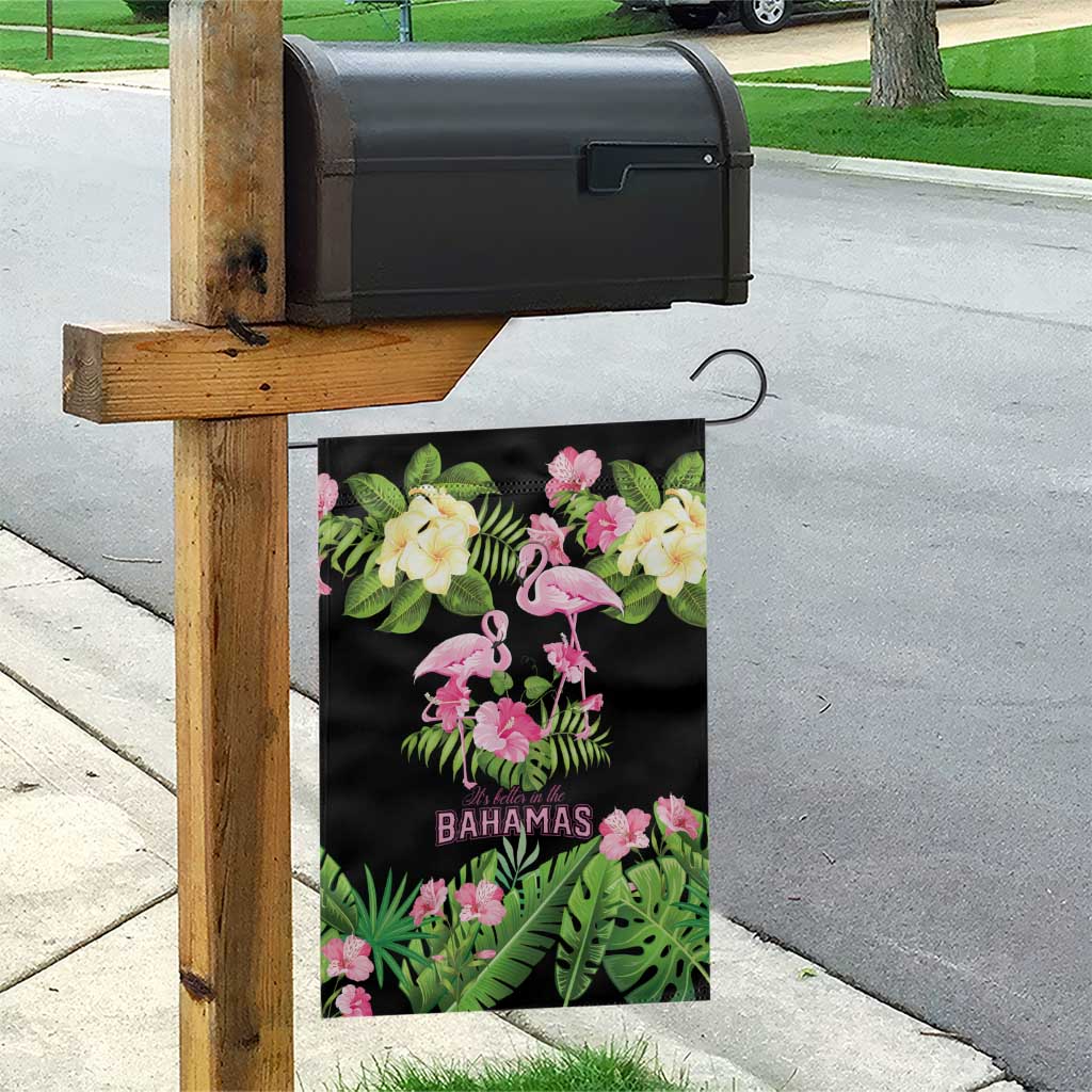 The Bahamas Flamingo Garden Flag Bahamian Tropical Flowers - Wonder Print Shop
