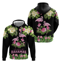 The Bahamas Flamingo Hoodie Bahamian Tropical Flowers - Wonder Print Shop
