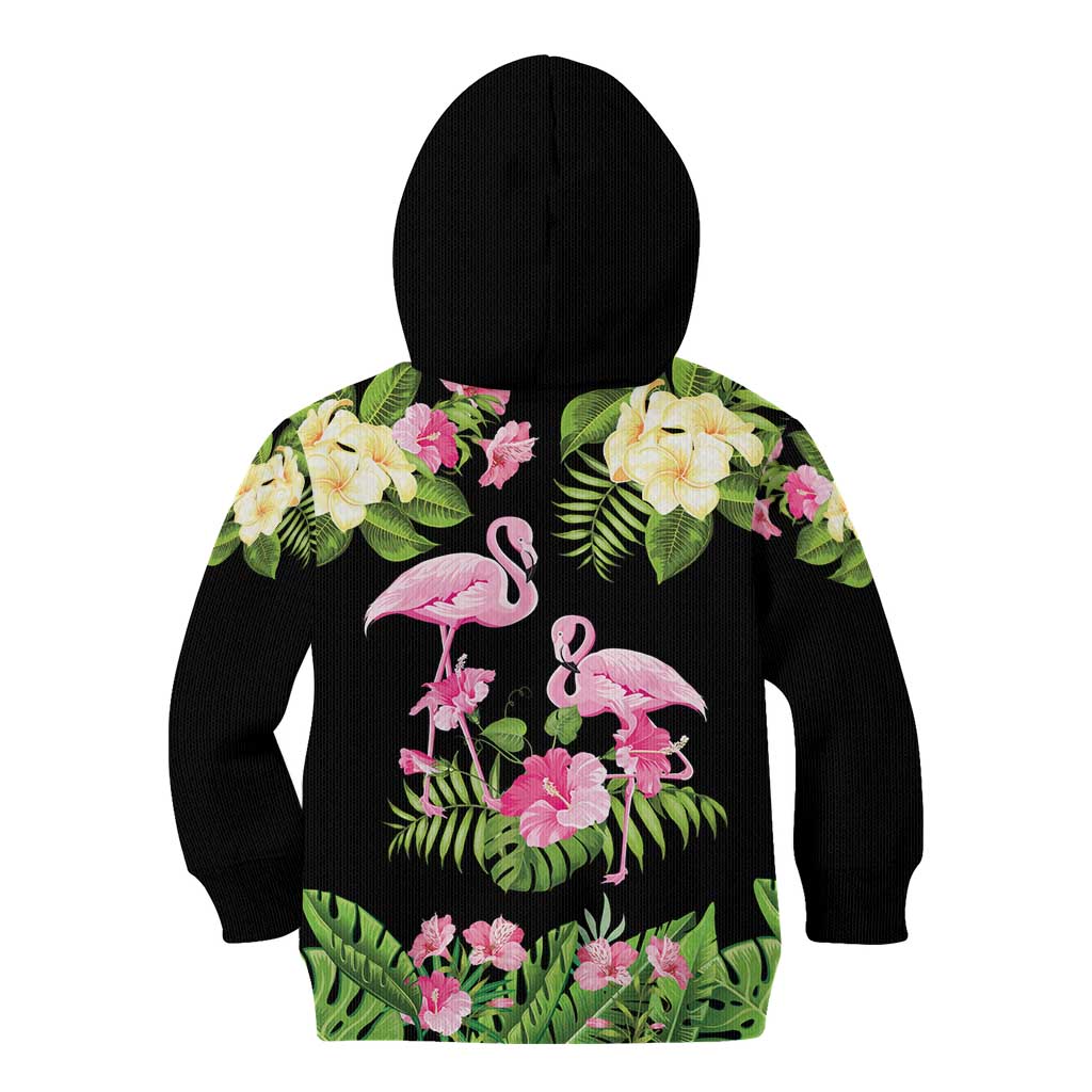 The Bahamas Flamingo Kid Hoodie Bahamian Tropical Flowers - Wonder Print Shop