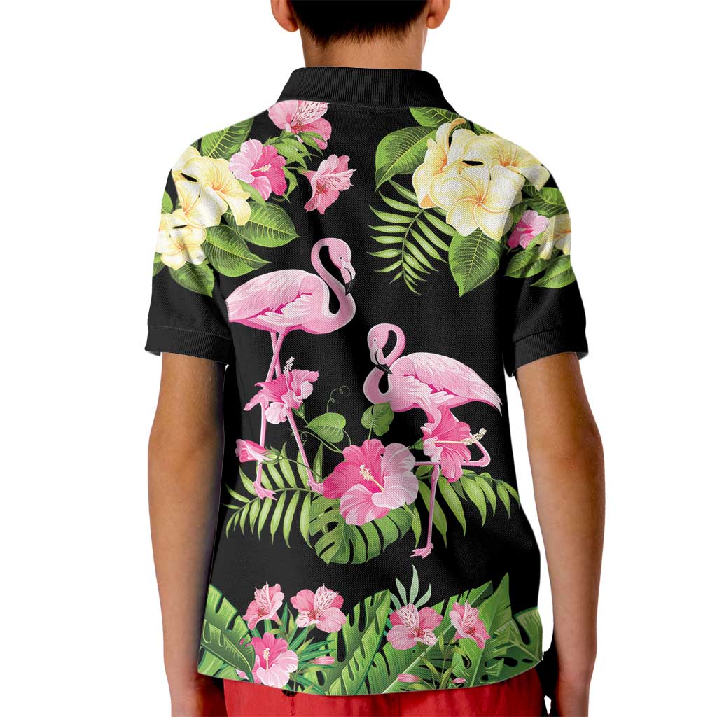 The Bahamas Flamingo Kid Polo Shirt Bahamian Tropical Flowers - Wonder Print Shop