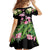 The Bahamas Flamingo Kid Short Sleeve Dress Bahamian Tropical Flowers - Wonder Print Shop