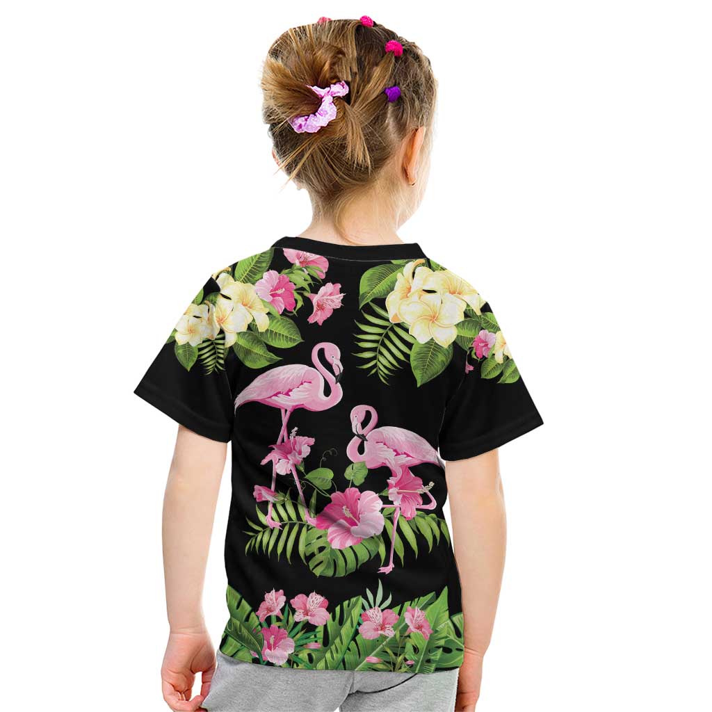The Bahamas Flamingo Kid T Shirt Bahamian Tropical Flowers - Wonder Print Shop