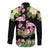 The Bahamas Flamingo Long Sleeve Button Shirt Bahamian Tropical Flowers - Wonder Print Shop