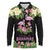 The Bahamas Flamingo Long Sleeve Polo Shirt Bahamian Tropical Flowers - Wonder Print Shop