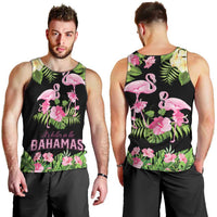 The Bahamas Flamingo Men Tank Top Bahamian Tropical Flowers - Wonder Print Shop