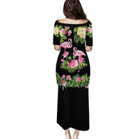 The Bahamas Flamingo Puletasi Bahamian Tropical Flowers - Wonder Print Shop