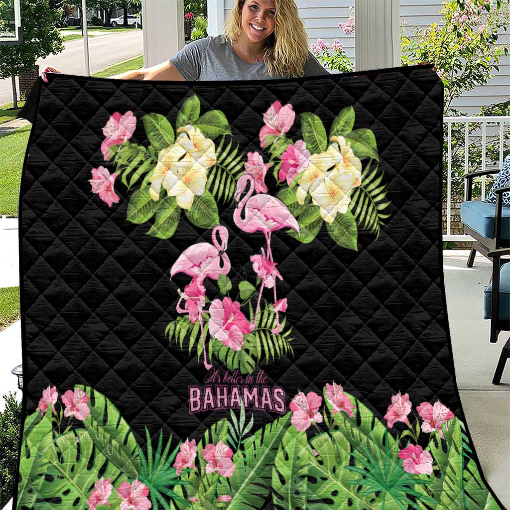 The Bahamas Flamingo Quilt Bahamian Tropical Flowers - Wonder Print Shop