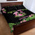 The Bahamas Flamingo Quilt Bed Set Bahamian Tropical Flowers - Wonder Print Shop