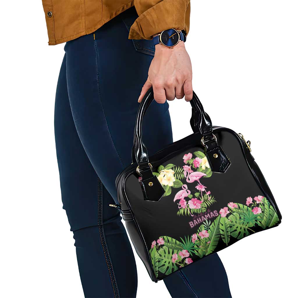 The Bahamas Flamingo Shoulder Handbag Bahamian Tropical Flowers - Wonder Print Shop