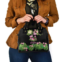 The Bahamas Flamingo Shoulder Handbag Bahamian Tropical Flowers - Wonder Print Shop