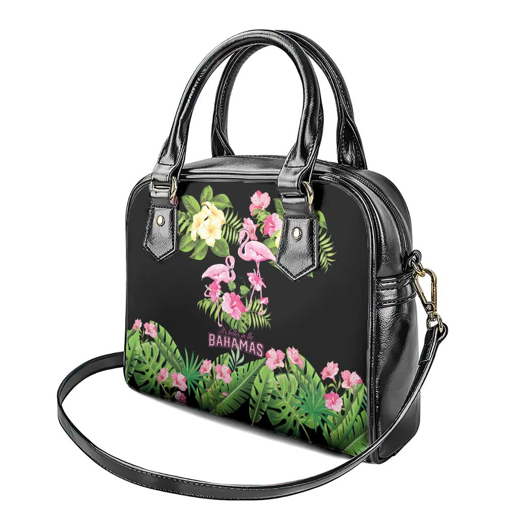 The Bahamas Flamingo Shoulder Handbag Bahamian Tropical Flowers - Wonder Print Shop