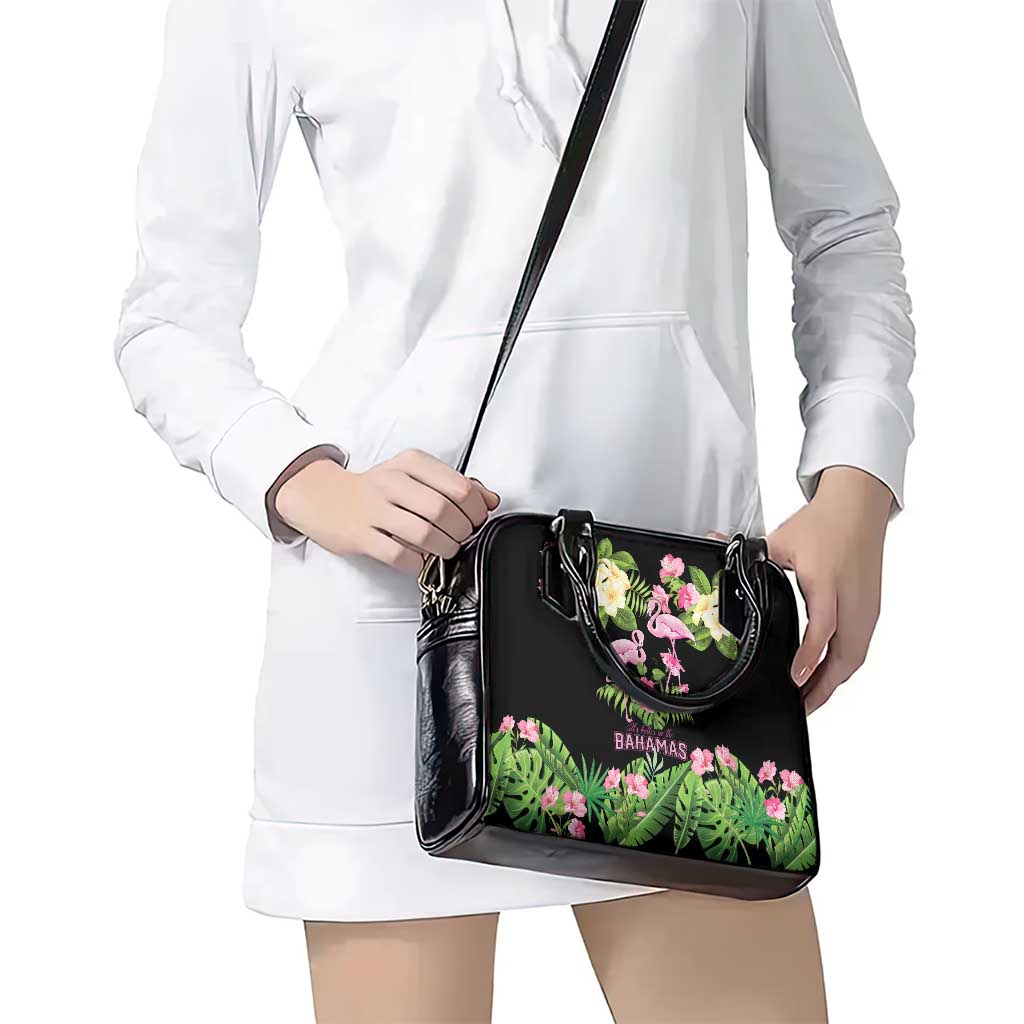The Bahamas Flamingo Shoulder Handbag Bahamian Tropical Flowers - Wonder Print Shop