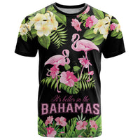 The Bahamas Flamingo T Shirt Bahamian Tropical Flowers - Wonder Print Shop