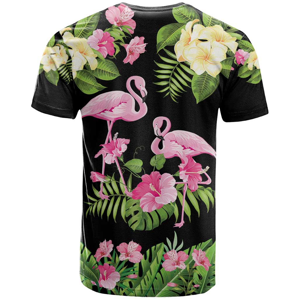 The Bahamas Flamingo T Shirt Bahamian Tropical Flowers - Wonder Print Shop