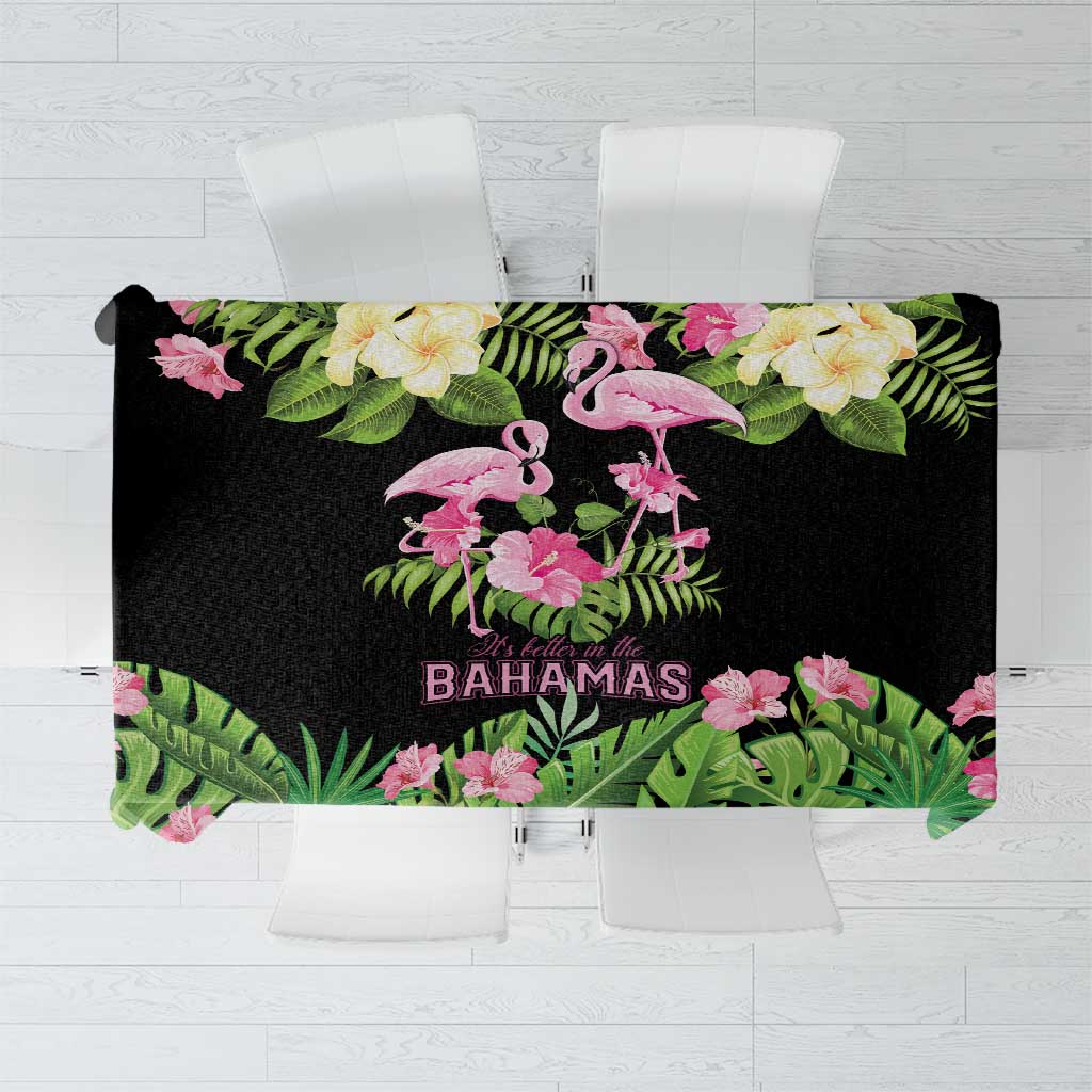 The Bahamas Flamingo Tablecloth Bahamian Tropical Flowers - Wonder Print Shop