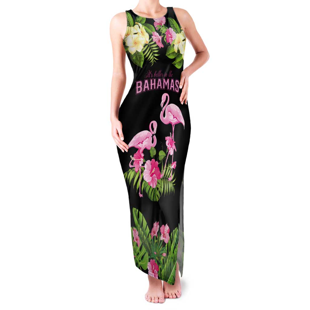 The Bahamas Flamingo Tank Maxi Dress Bahamian Tropical Flowers - Wonder Print Shop
