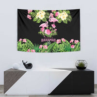 The Bahamas Flamingo Tapestry Bahamian Tropical Flowers - Wonder Print Shop