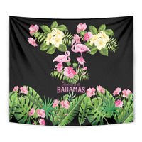 The Bahamas Flamingo Tapestry Bahamian Tropical Flowers - Wonder Print Shop