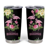The Bahamas Flamingo Tumbler Cup Bahamian Tropical Flowers - Wonder Print Shop