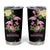 The Bahamas Flamingo Tumbler Cup Bahamian Tropical Flowers - Wonder Print Shop