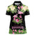 The Bahamas Flamingo Women Polo Shirt Bahamian Tropical Flowers - Wonder Print Shop