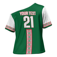 Algeria Tasqa n Umadal Custom Cross Shoulder Shirt Amazigh Desert Pattern Edition