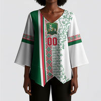 Algeria Tasqa n Umadal Custom Kimono Sleeve Blouse Amazigh Desert Pattern Edition