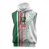 Algeria Tasqa n Umadal Custom Sleeveless Hoodie Amazigh Desert Pattern Edition