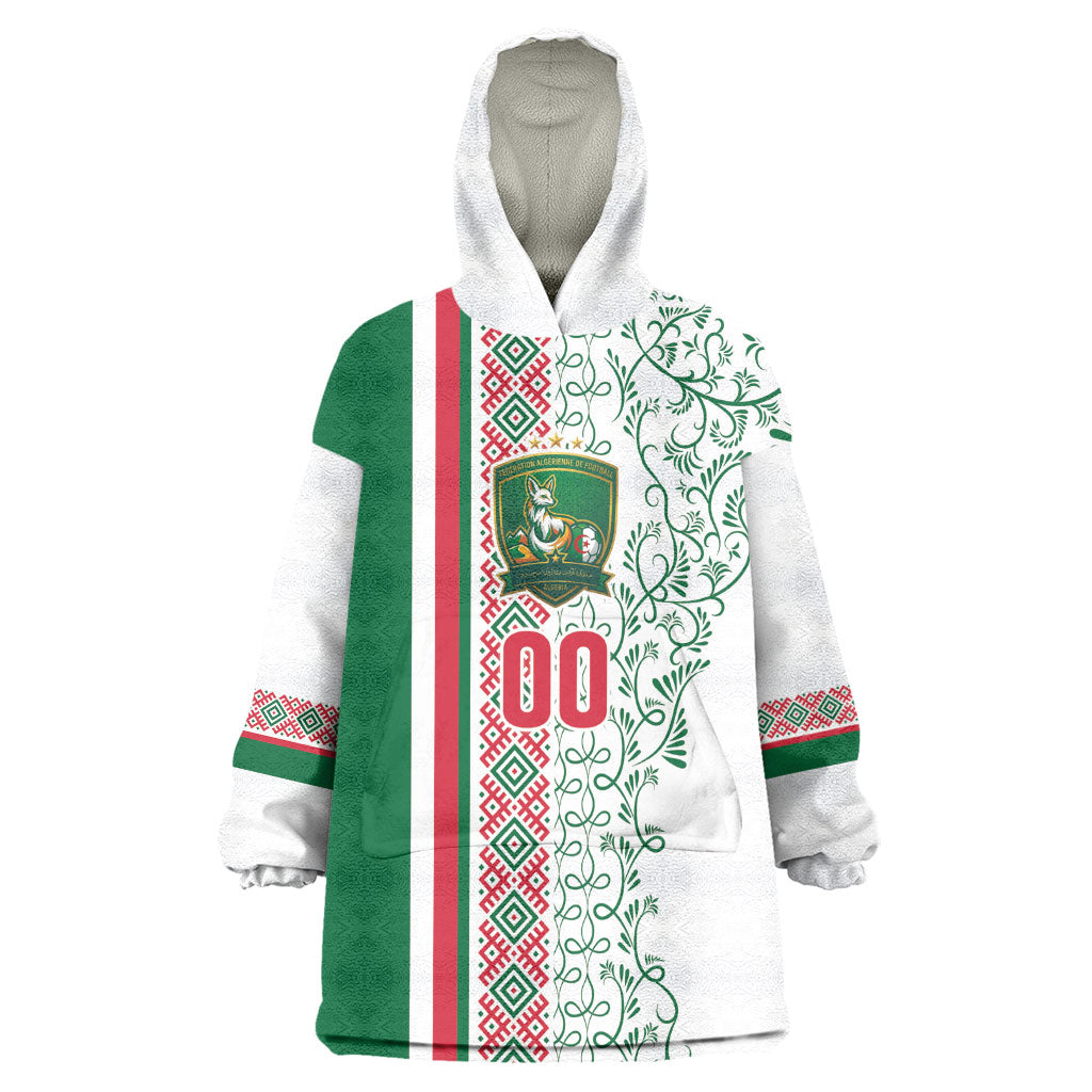 Algeria Tasqa n Umadal Custom Wearable Blanket Hoodie Amazigh Desert Pattern Edition