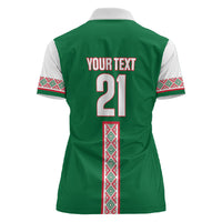 Algeria Tasqa n Umadal Custom Women Polo Shirt Amazigh Desert Pattern Edition