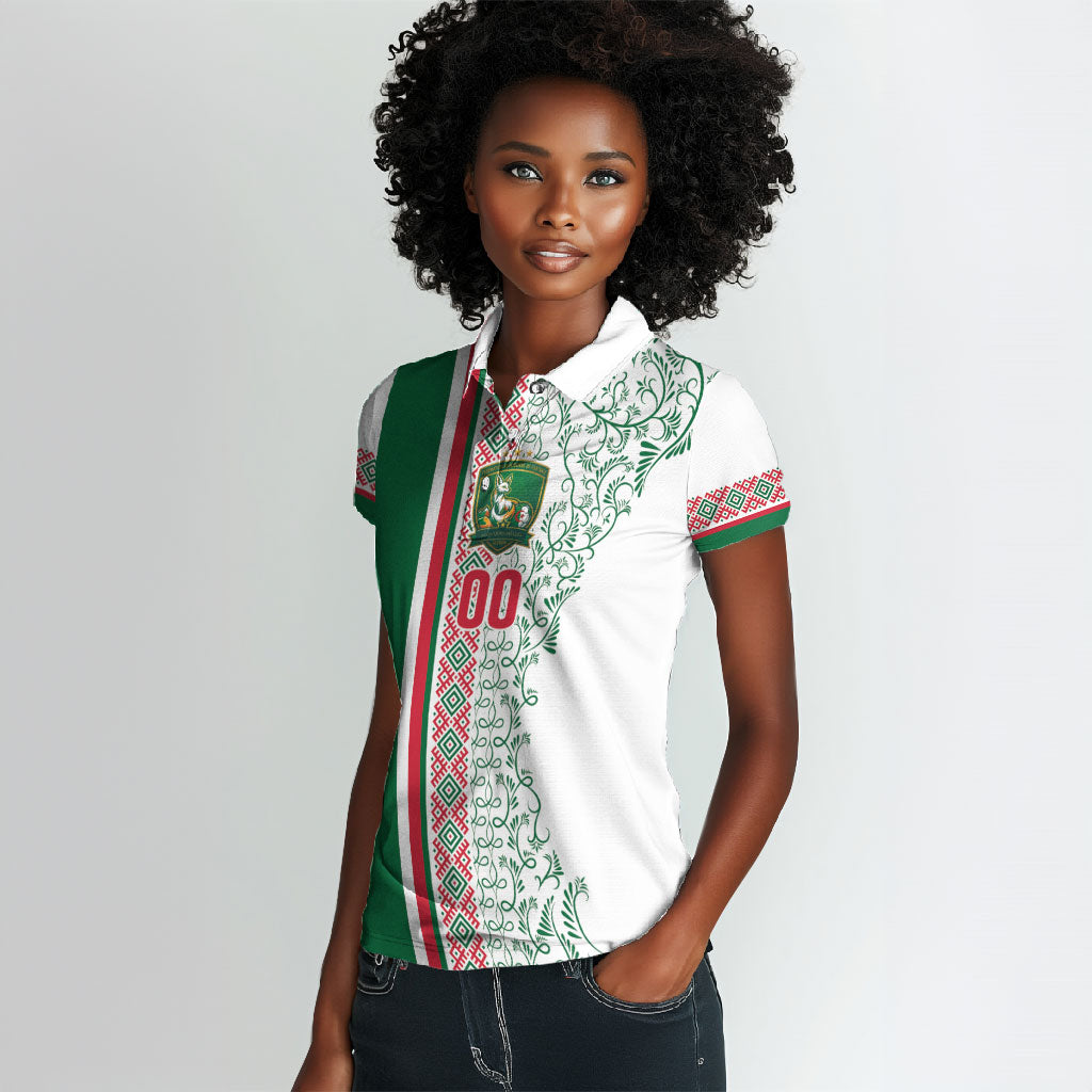 Algeria Tasqa n Umadal Custom Women Polo Shirt Amazigh Desert Pattern Edition