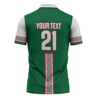 Algeria Tasqa n Umadal Custom Zipper Polo Shirt Amazigh Desert Pattern Edition
