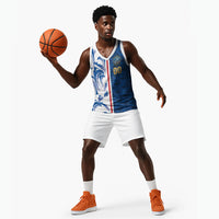 Cabo Verde Kopa di Mundu Custom Basketball Jersey Atlantic Waves Blue Edition