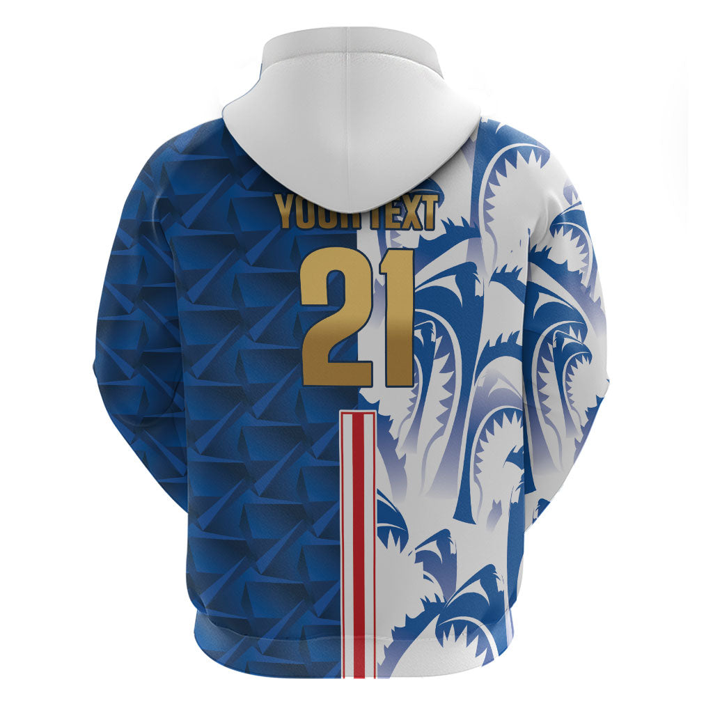 Cabo Verde Kopa di Mundu Custom Hoodie Atlantic Waves Blue Edition