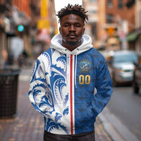 Cabo Verde Kopa di Mundu Custom Hoodie Atlantic Waves Blue Edition