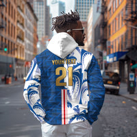 Cabo Verde Kopa di Mundu Custom Hoodie Atlantic Waves Blue Edition