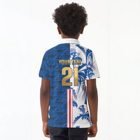 Cabo Verde Kopa di Mundu Custom Kid Polo Shirt Atlantic Waves Blue Edition
