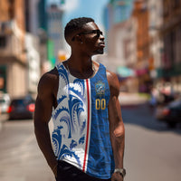 Cabo Verde Kopa di Mundu Custom Men Tank Top Atlantic Waves Blue Edition