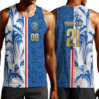 Cabo Verde Kopa di Mundu Custom Men Tank Top Atlantic Waves Blue Edition