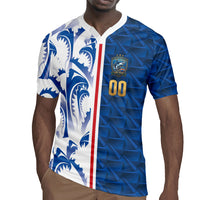 Cabo Verde Kopa di Mundu Custom Rugby Jersey Atlantic Waves Blue Edition